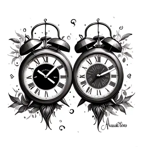 2 Clocks Represent Birth Date