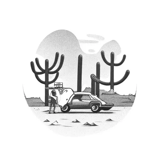 A Customer Service Representative Playing Basketball On A Desert Island With A Car In The Background