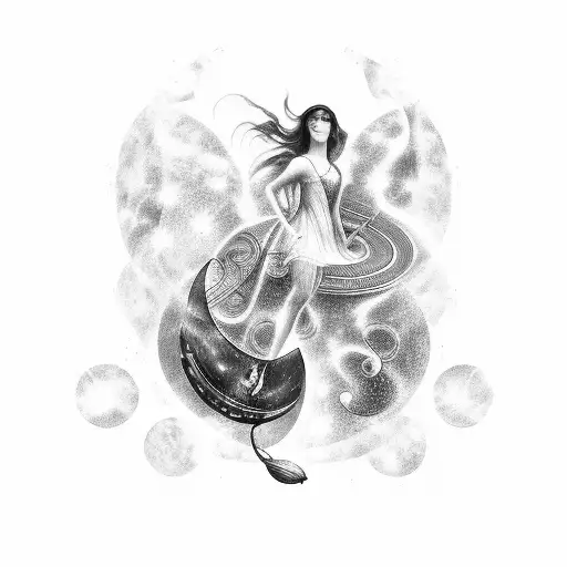 Music Combined With The Galaxy And The Country Greek Gods