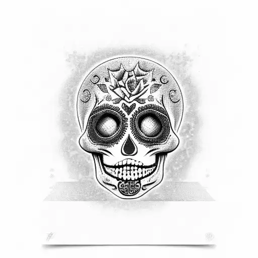 Female Sugar Skull With Gasoline Hose