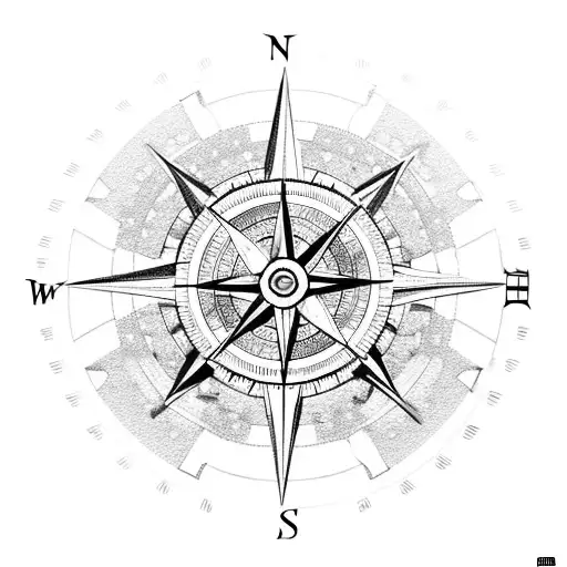 A Compass Intertwined With Gears And Clockwork
