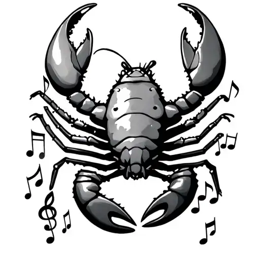Lobster And Music Notes
