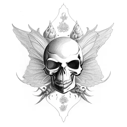 Scary Fairy With A Skull