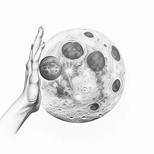 Hands Of God Inside The Moon