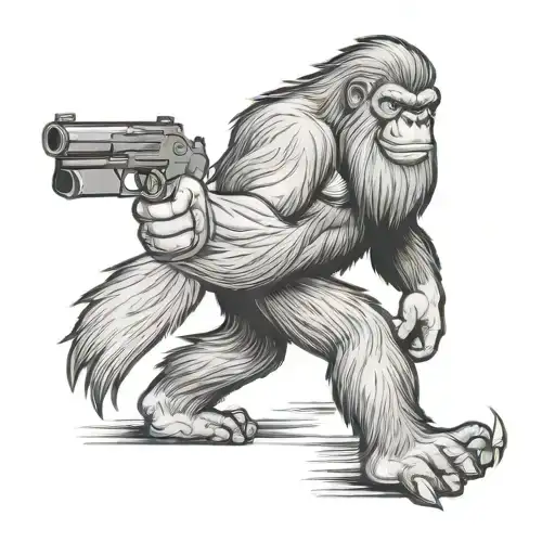 Bigfoot With A Gun