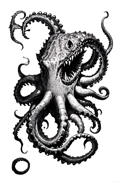 Kraken Sketch Style Illustration