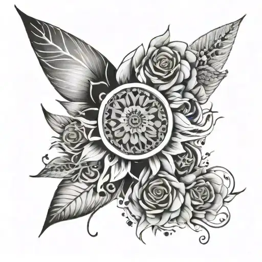 Line And Dot Work Stomach And Sternum