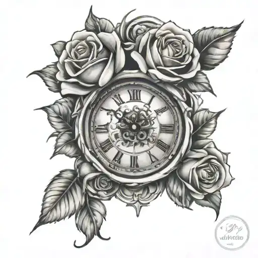 Roses Clock Face Emerging