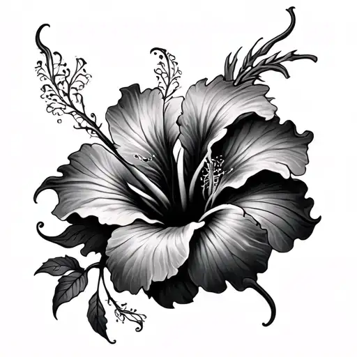 Dragon Hibiscus Flower Transforming
