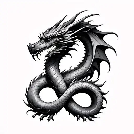 Dragon Infinity Symbol Made