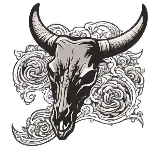 602 With A Texas Longhorn Skull