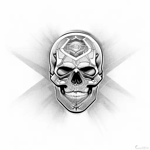 Cyber Skull Hacker Digital