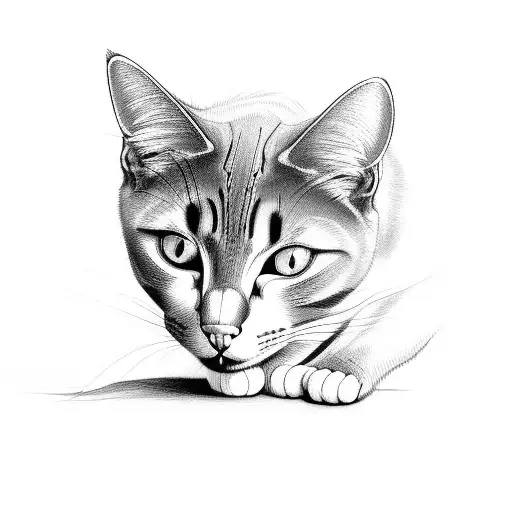 Cat Stalking A Mouse