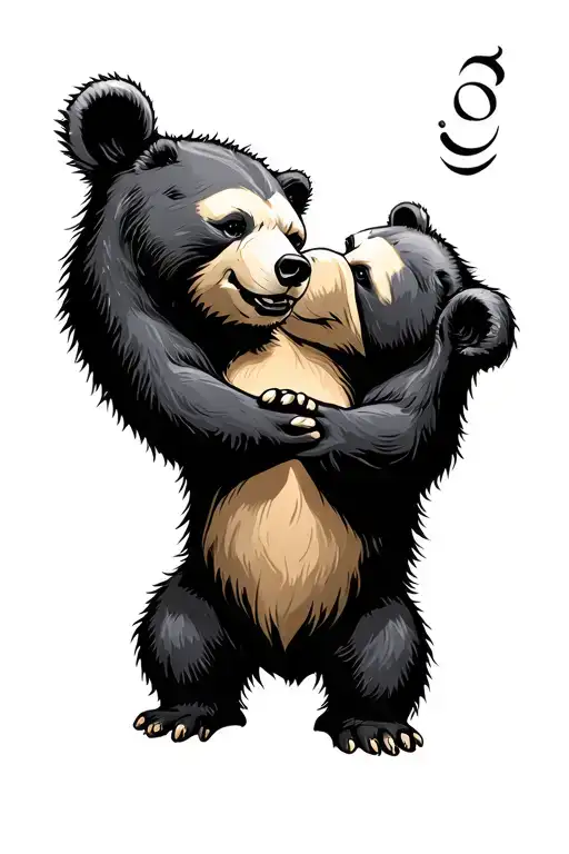 Bear Rune Cubs Playing