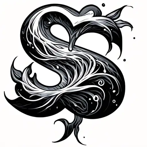 Change The Letter S Into An Ocean Themed