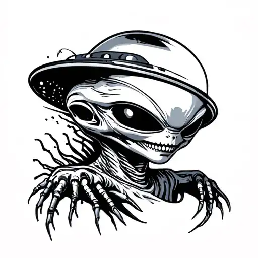 Alien With Ufo