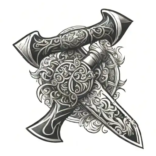 Intricate Dark Hatchet