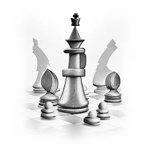 Chess Tower Transforming Into An Hourglass