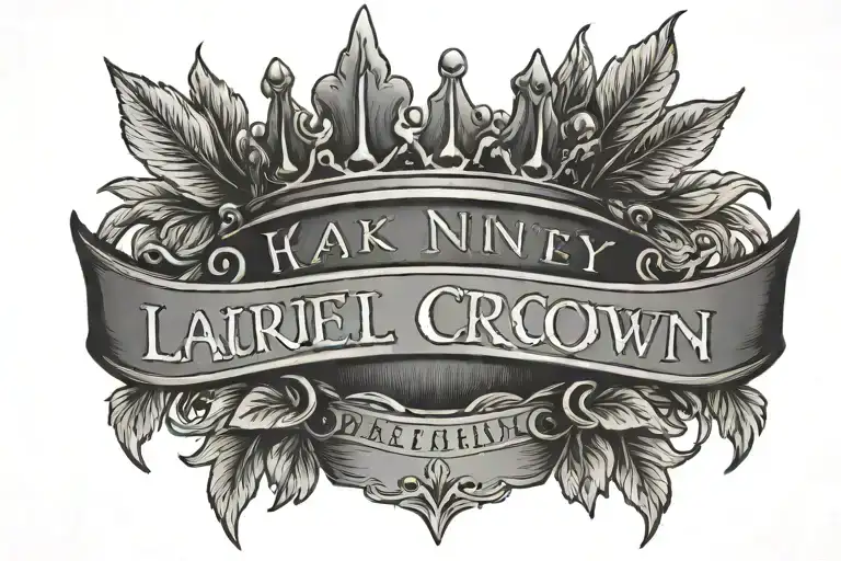 Laurel Crown With Phrase