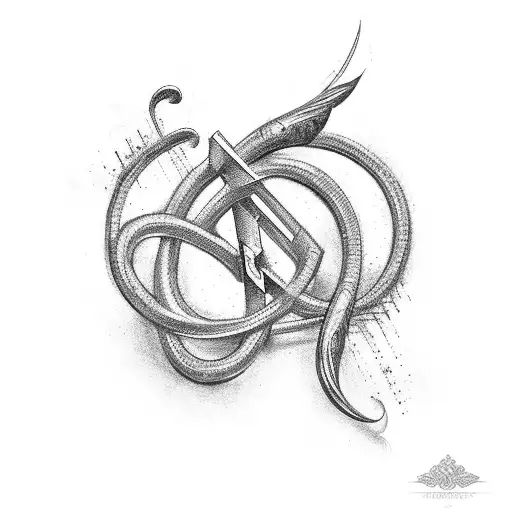 A Farmaceutical Symbol Intertwined With Musical Notes