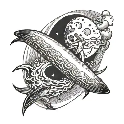 Surf Music Moon Merging Together