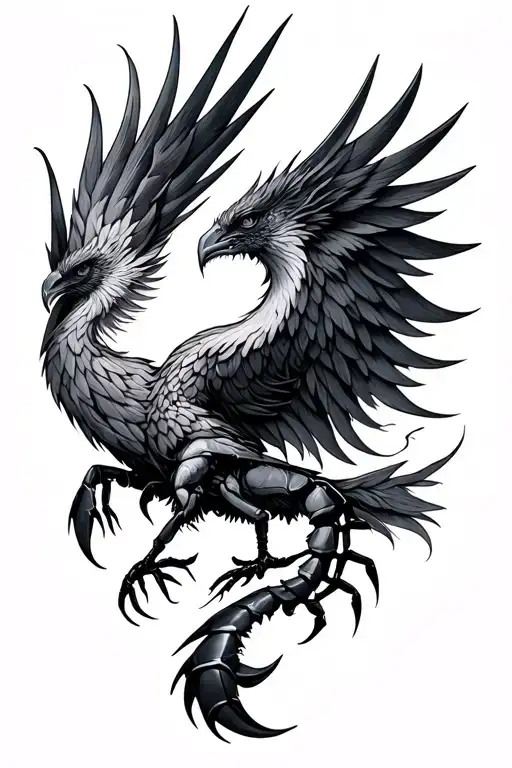 Phoenix Scorpio Libra Art Inspired