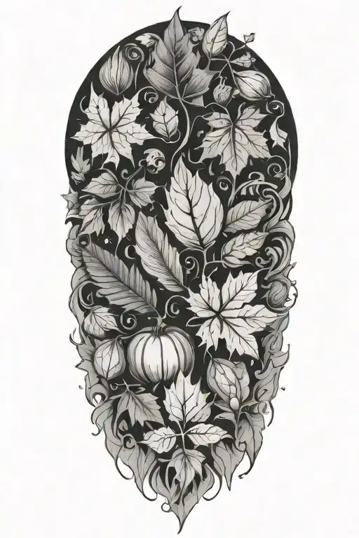 Autumn Leaves And Other Fall Elements