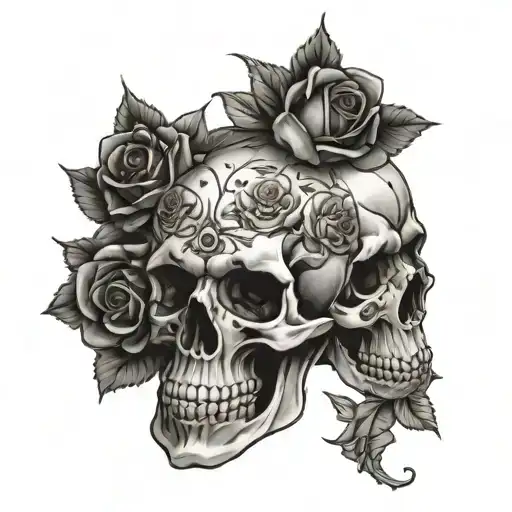 Roses Skull Cards Dice Filler