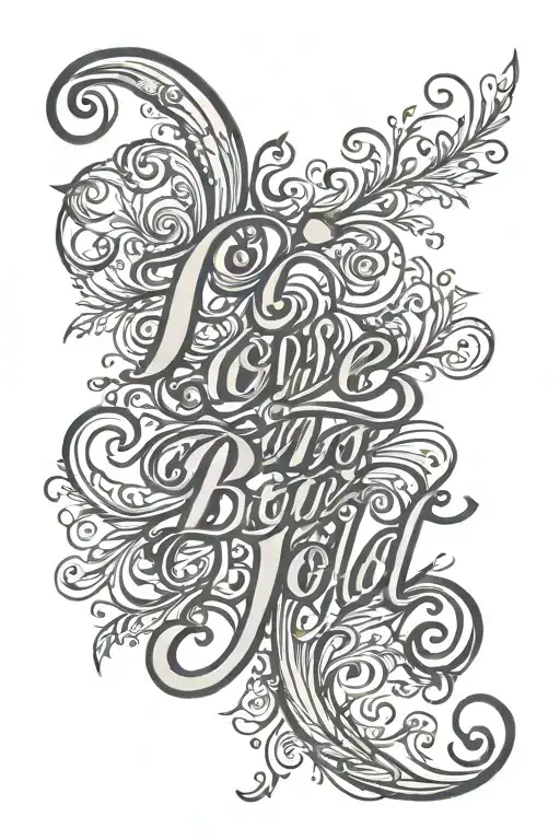 Love In Bold Cursive Writing