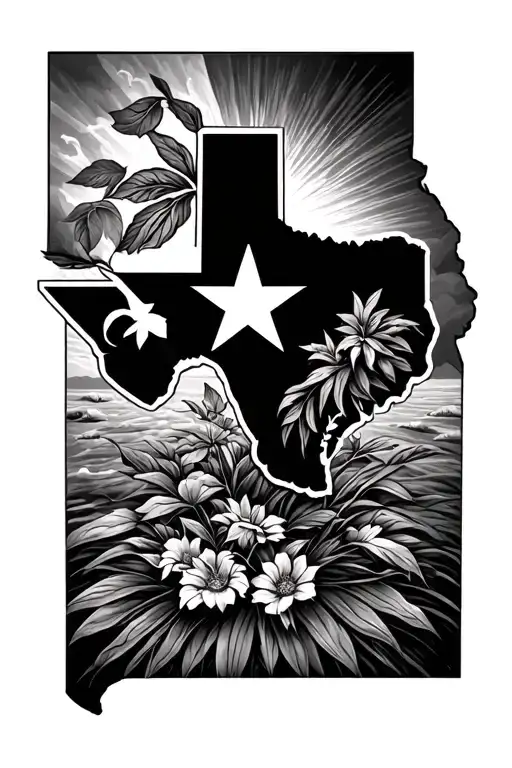 State Of Texas Mural Style