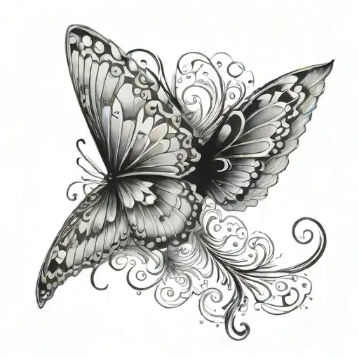 Half Angel Half Butterfly Wings