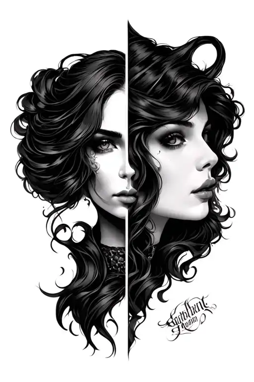 Half Witch Half Women Face