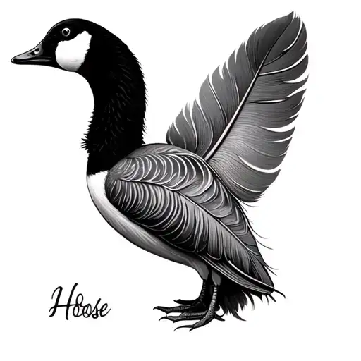 Hoose Feather With Goose