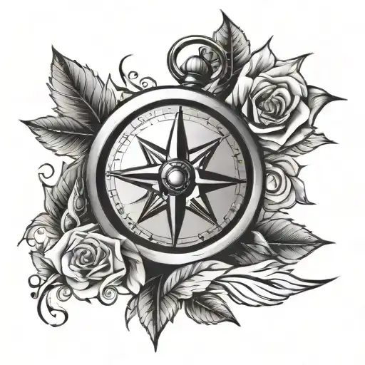 Compass In Rose