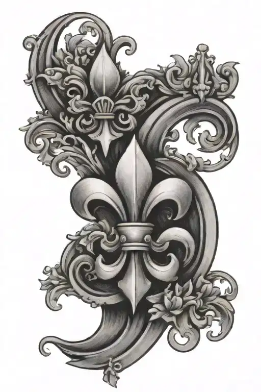 Fleur De Lis Around The Moon