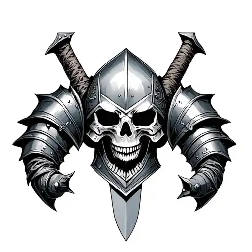 Skull Sword Knight In Armor