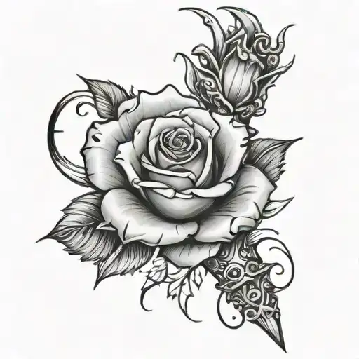 Rose And Dagger Going Vertical