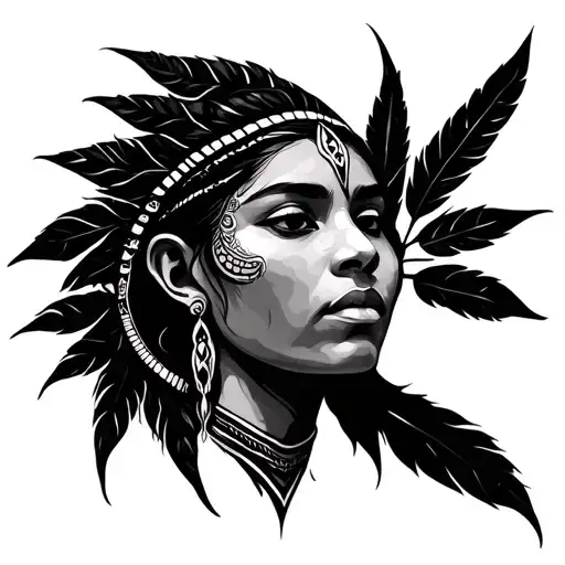 Surma Tribe Black And White