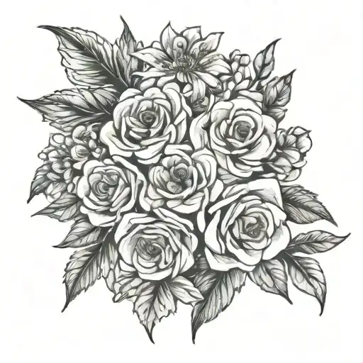 August April September Birth Month Flowers Bunch