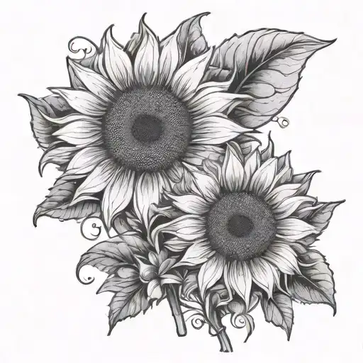Sunflower Crossed With A Daisy With A Semi Colon Inbetween