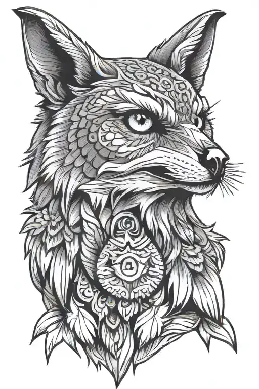 Owl Wolf Head