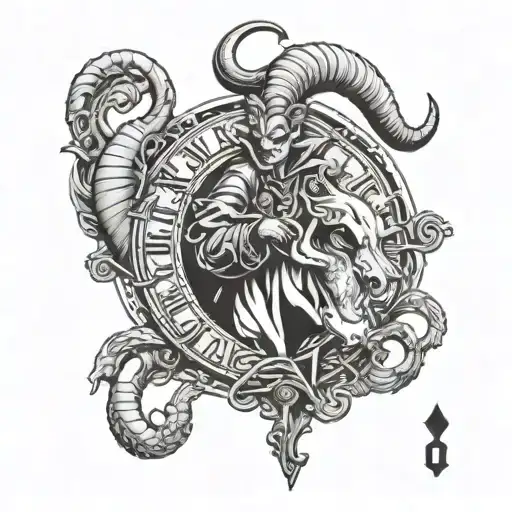 Capricorn Old Compas Joker Card Featuring