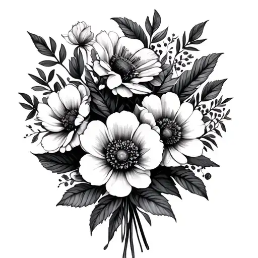 Birth Flower Bouquet For January February March May And July