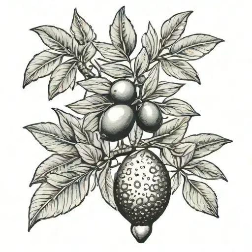 Olive And Lemon Tree With Diamond