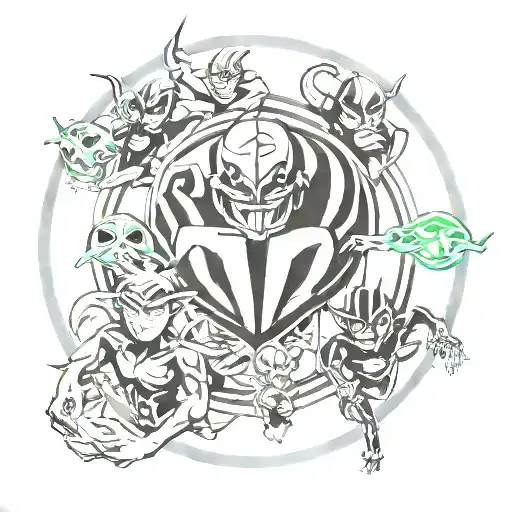 Original Ben 10 Aliens In A Circle Around The Omnitrix