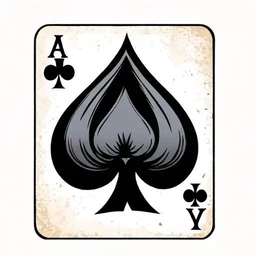 Ace Of Spades No Shading More Line Work