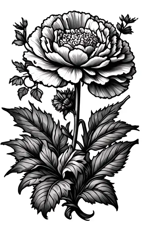 Carnation And Aquarius Zodiac Sign