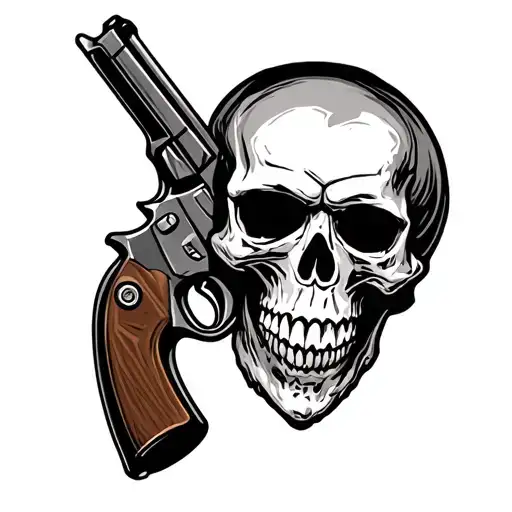 Skull Gun Card