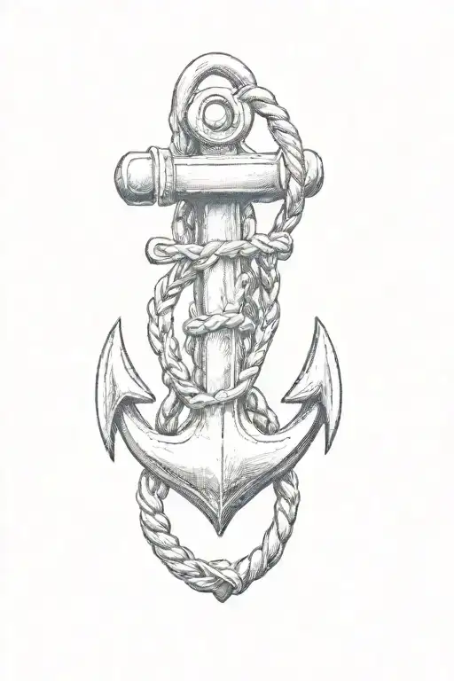 An Anchor And A Sailor's Badge