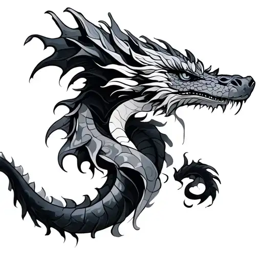 C Shaped Dragon Wrapped